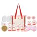 Spa Gift Set for Women 12 Pcs Rose Bath Set Luxury Self Care Spa Kit with Bubble Bath Bath Bomb Body Oil Valentine s Day Spa Basket