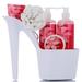 Draizee Heel Shoe Spa Gift Set ï¿½ Cherry Blossom Scented Bath Essentials Gift Basket With Shower Gel Bubble Bath Body