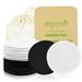 wegreeco Cotton Rounds Reusable - 16 Pack Reusable Bamboo Makeup Remover Pads - Bamboo Cotton Cloth for Removing Makeup - Reusable Facial Pads Cotton Rounds (Cotton Velour Black + White)