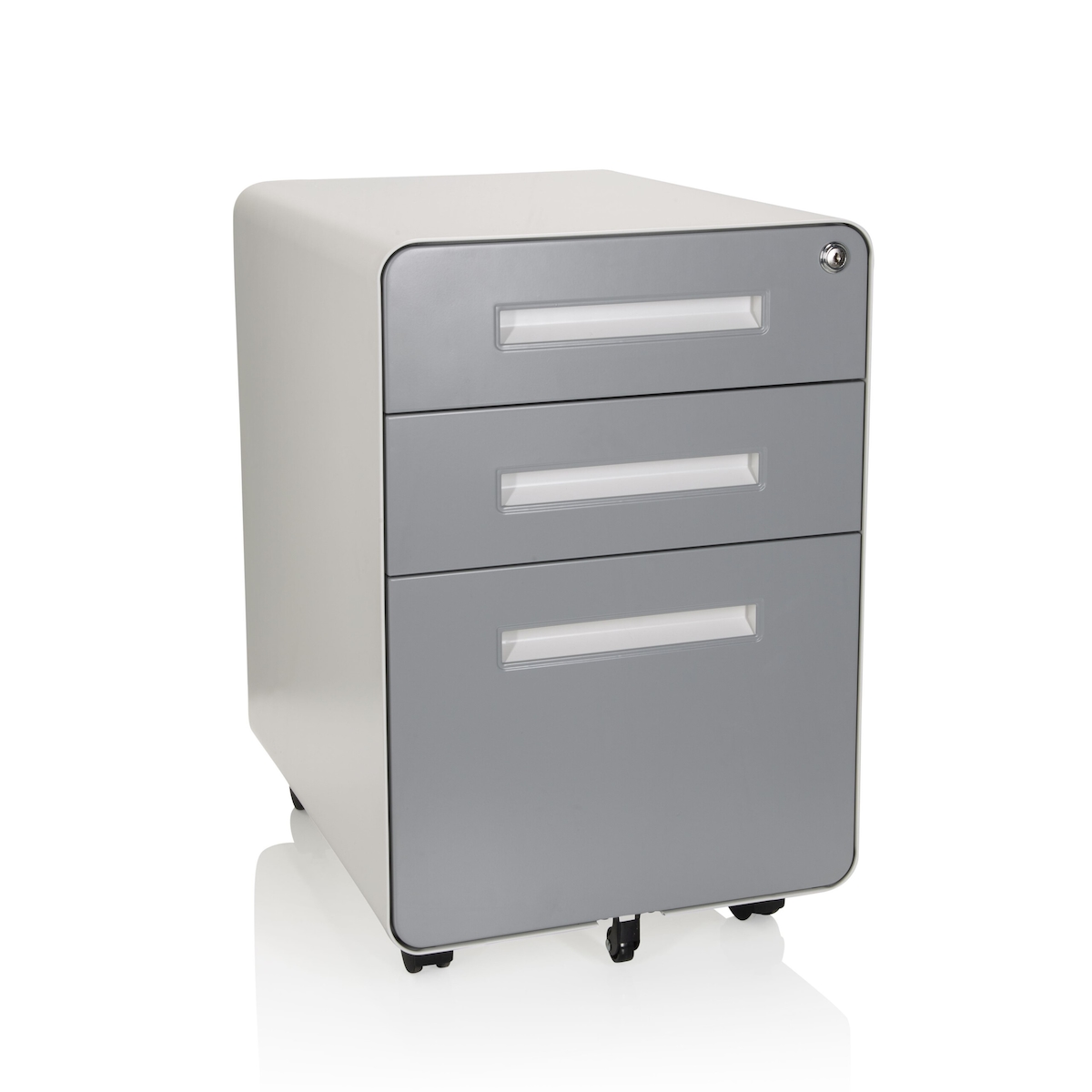 Rollcontainer COLOR PLUS I Metall weiß / grau hjh OFFICE Image