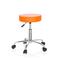 Hocker / Drehhocker / Arbeitsstuhl OPERATOR II Kunstleder orange Chrom hjh OFFICE