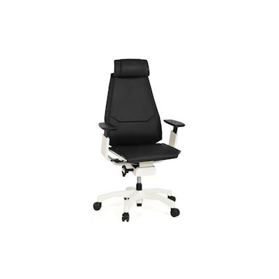 Bürostuhl / Drehstuhl GENIDIA PRO WHITE Leder schwarz hjh OFFICE Image