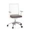 Bürostuhl / Drehstuhl ASPEN WHITE Netzstoff transparent / Sitz Stoff grau hjh OFFICE