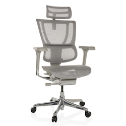 Bürostuhl / Chefsessel ERGOHUMAN SLIM G GEN2 Netzstoff hellgrau hjh OFFICE Image