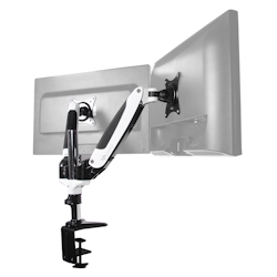 Monitorhalterung VM-MG2S - 2 Monitore 15 - 27 Zoll schwarz/weiß verkürzt hjh OFFICE