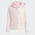 adidas GIRLS TR-ES 3S FZ HOODIE - CLEAR PINK/WHITE / LG 13-14Y