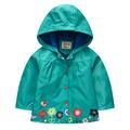 Godderr Girls Hooded Jacket for Kids Baby Fashion Print Casual Jacket Single-Breasted Spring Fall Tops 18M-6Y Hooded Trench Coat