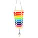 Chicken Toy Chicken Xylophone Toy Wooden Suspensible Hen Musical Toy with 8 Keys Coop Pecking Toy Hanging Feeder Toy for Chicken Bird Parrot Macaw Hens