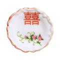 Farfi Miniature Dessert Plate Simulation Flower Pattern Small and 3D Exquisite Anti-crack Micro Scene Models Ceramics Chinese Print Kitchen Dish Toy Dollhouse Miniature Accessories (Type A)