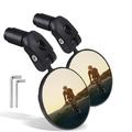 Sherry Bike Mirrors 2pcs Bar End Bicycle Mirrors for Handlebars Bicycle Cycling Rear View Mirrors Safe Rearview Mirror with a Bike Mirror for Mountain Road Bike Bicycle