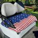 Xoenoiee American Flag Star and Stripe Pattern Golf Car Seat Covers Golf Cart Accessories Universal Fit 2-Person Golf Cart Seat Blanket Summer Golf Cart Seat Towel Super Soft
