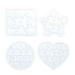 Hemoton 4Pcs Kids Coloring Blank Puzzle DIY Paper Jigsaw Puzzles Four Shapes Drawing Doodle Board (White)