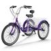 MOPHOTO Adult Tricycle with 24 Big 3 Wheels Three Wheel Cruiser Bikes with Large Basket & Bell (Rose-purple 7-Speed)