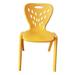Farfi 1:10 Miniature Chair Candy Color Unbreakable Plastic Dollhouse Model Chair for Kids (Yellow)