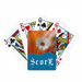 Orange Dark White Beautiful Flowers Score Poker Playing Card Index Game