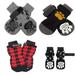 CSCHome 4PCS Dog Socks Boots Shoes Non-slip Soles Adjustable Dog Cat Paw Socks Waterproof Shoes Small Dogs Shoes Footwear Dog Socks