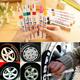 Anvazise 12 Colors Waterproof Car Tyre Tire Tread Rubber Metal Permanent Paint Marker Pen Silver One Size