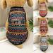 Mairbeon Cat Summer Vest Round Neck Ethnic Style Printing Comfortable Breathable Dress Up Sleeveless Vintage Pet Summer Clothes Pet Supplies