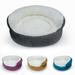 LA TALUS Pet Bed Round Shape Ultra-Thick Non-Fading Washable Friendly to Skin Keep Warm PP Cotton Pet Dog Cat Sofa Bed Winter Warm Nest Supplies Pet Supplies Grey S