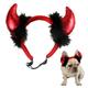 Halloween Pet Party Hat Fashion Ox Horn Furry Pet Headband Pet Costume Hat