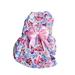 Floral Printing Puppy Dress - Pleated Edge Adorable Dress-up - Breathable Bowknot Dress - Summer Dog Clothes for Party