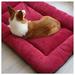 Gespout Pet Cat Bed Dog Bed Pet Sofa Bed Car Pet Supplies Cat and Dog Cushion Removable and Washable Red L