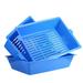 BESTONZON 1PC Cat Litter Basin Opening Type Pet Cat Toilet Three-in-one Plastic Cat Supplies Three-layer Pet Cat Litter Box for Pet Cat Use (Blue)