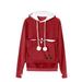 Ecqkame Zip Up Hoodies for Women Clearance Women s Casual Pet Dog Holder Carrier Coat Pouch Large Pocket Hoodie Tops Red XXL