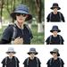 Shenmeida Sun Hat for Men Windrproof Wide Birm String Bucket Hat UV Protection Boonie Hat for Fishing Hiking