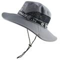 Men Fishing Hats Sun Protection Letter Embroidery Bucket Hat Summer Lightweight Group Travel Sun Hats Anti-UV Site Hat