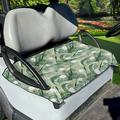 Xoenoiee Palm Leaves Golf Pattern Universal Fit Golf Cart Seat Covers Comfortable Golf Cart Seat Blanket Accessories Travel Sports Golf Cart Seat Covers