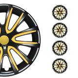 OMAC 16 Wheel Covers Hubcaps for Ford Ranger Black Yellow Gloss