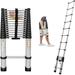 Telescoping Ladder 14.4 FT Aluminum Lightweight Extension Ladder Collapsible Ladders for Outdoor Indoor Working Multi-Purpose Ladder Rv Ladder Attic Ladder Loft Ladder 330 Pound Capacity