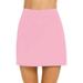 Maxi Skirts For Womens Casual Solid Tennis Skirt Yoga Sport Active Skirt Shorts Skirt Pink