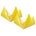 (2 Pack) 7 x 7 Drain Tarp - Roof Ceiling Leak Drip Diverter Tarp Heavy Duty - Yellow