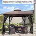 10 x 10 Ft Patio Double Roof Gazebo Replacement Canopy Top Fabric Outdoor Gazebo Replacement Canopy Top Cover for Yard Patio Garden Canopy Sunshade Brown