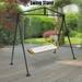 Garden Swing Frame Heavy Duty Outdoor Garden Art Patio Chair Hammock Stand Black
