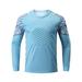 iiniim Boys Soccer Goalkeeper Jersey Padded Protection Goalie Shirt Basketball Game Training Top 7-18 Light Blue 11-12