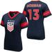 2023 U.S. Soccer USWNT 4 STARS Ladies Champion Game Day Shirt Women Jersey - Women s World Cup Soccer - Alex Morgan 13 Navy