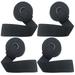 BESTONZON 4pcs Home Fitness Exercise Training Strap Resistance Band Over Door Anchor Thick Pad Pull Rope Door Buckle (Black)