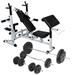 Walmeck Weight Bench with Weight Rack Barbell and Dumbbell Set 198.4 lb