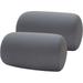2Pcs Micro Bead Roll Pillow Cushion For Bed Back Neck Head Body Support 13 X 7 Various Designs (Dark Gray)
