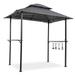 IVV 8 x 5 Grill Gazebo Canopy - Outdoor BBQ Gazebo Shelter Patio Canopy Tent for Barbecue and Picnic (Gray)