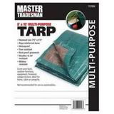 Master Tradesman MT 8 X 10 GREEN-BROWN 8 x 10 ft. Polyethylene Storage Tarp Cover - Hunter Green & Brown