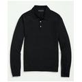 Brooks Brothers Men's Fine Merino Wool Sweater Polo | Black | Size Large