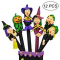 Roller pen 12Pcs Halloween Ballpoint Pen Polymer Clay Wizard Witch Roller Ball Pen Party Favors Gift (Random Style)