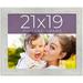 21X19 Frame Barnwood White Solid Wood Picture Frame Width 1.5 Inches | Interior Frame Depth 0.5 Inches | Whitewashed Board Distressed Photo Frame Complete With UV Acrylic Foam Board Backing & Hanging