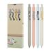 LA TALUS 4PCS Cute Cat Gel Pens Quick-Drying Ink 0.5mm Nib Press Design Comfortable Grip Cartoon Pen for Students Mix Color One Size