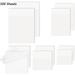 Transparent Sticky Notes 5 Sizes Clear Sticky Notes Pads Waterproof Self-Adhesive Translucent See Through Sticky Notes for Annotating Books School & Office