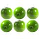 Vasefill 6-Pack Artificial Green Apple Round Apples Fruit Six Pieces Faux Fake Washington Manzana